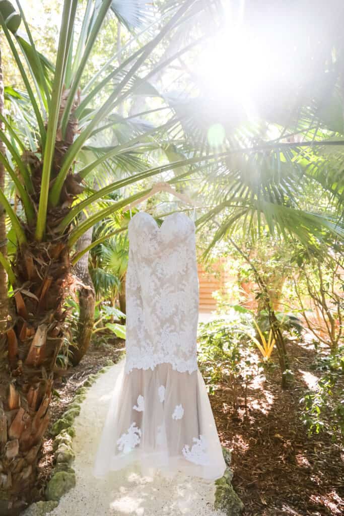 Wedding Dress at Little Palm Island